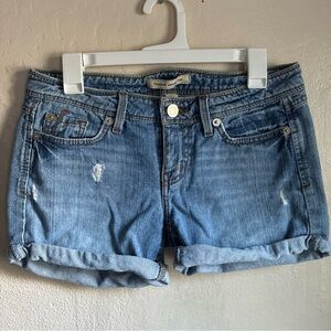 Forever 21 Denim Blue Rolled Jean Shorts